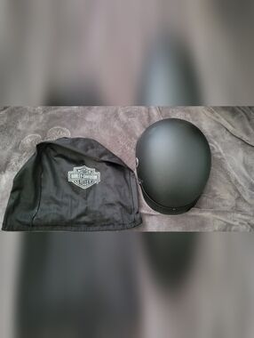 Harley-Davidson Matte Black Short Motorcycle Helmet